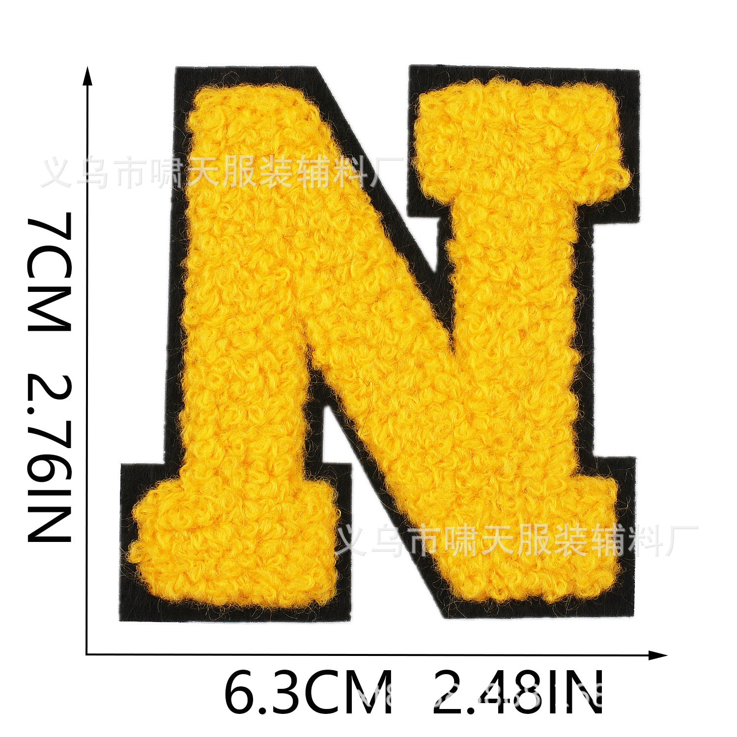 Wholesale Khaki English alphabet patch